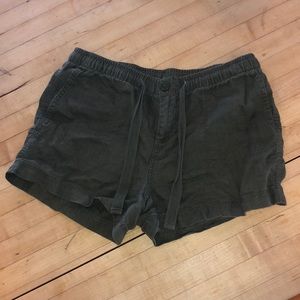Olive green shorts